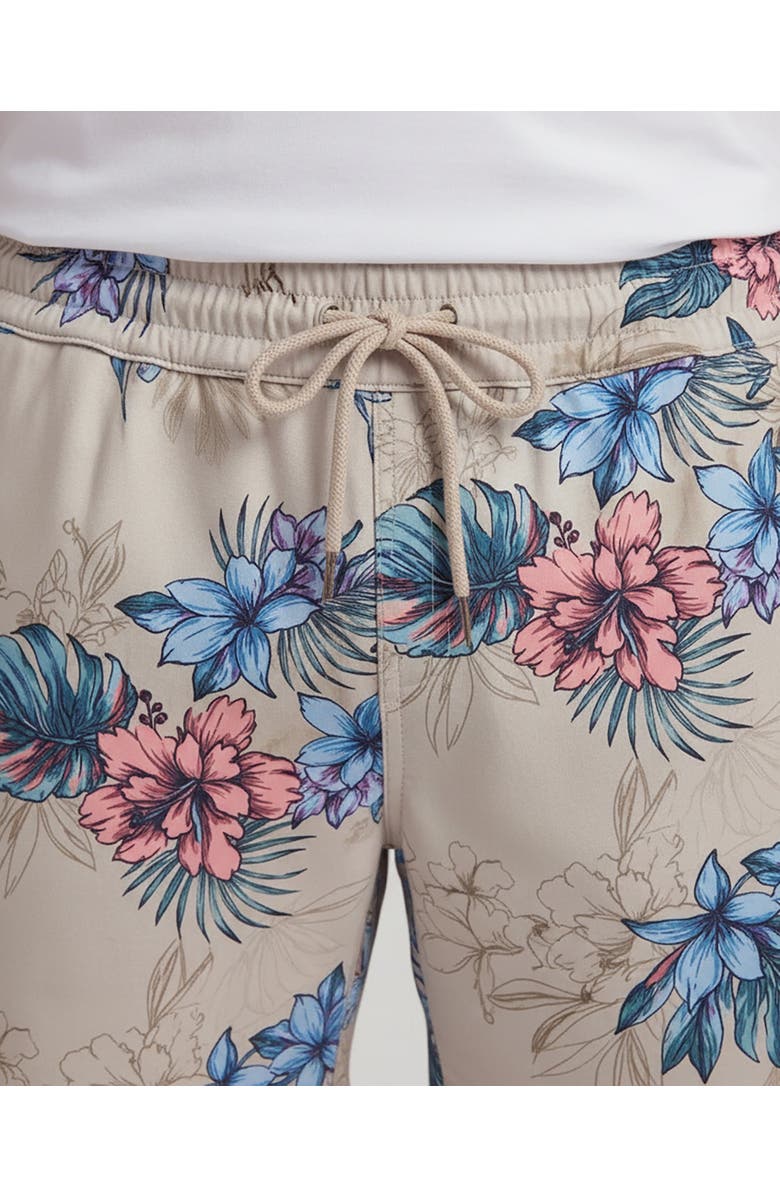 Lords of Harlech Exotic Floral Mens Lounge Short, Alternate, color, Exotic Floral Neutral