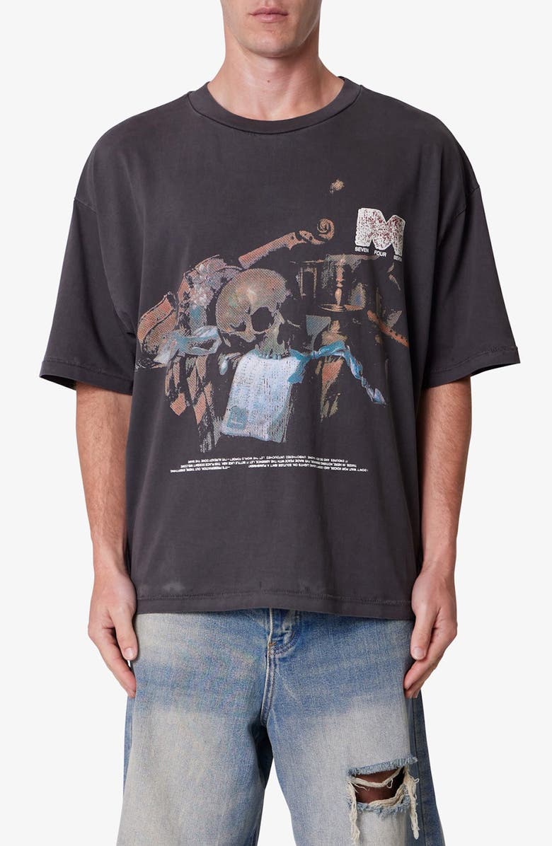 mnml Still Life Print Graphic T-Shirt, Main, color, Washed Black