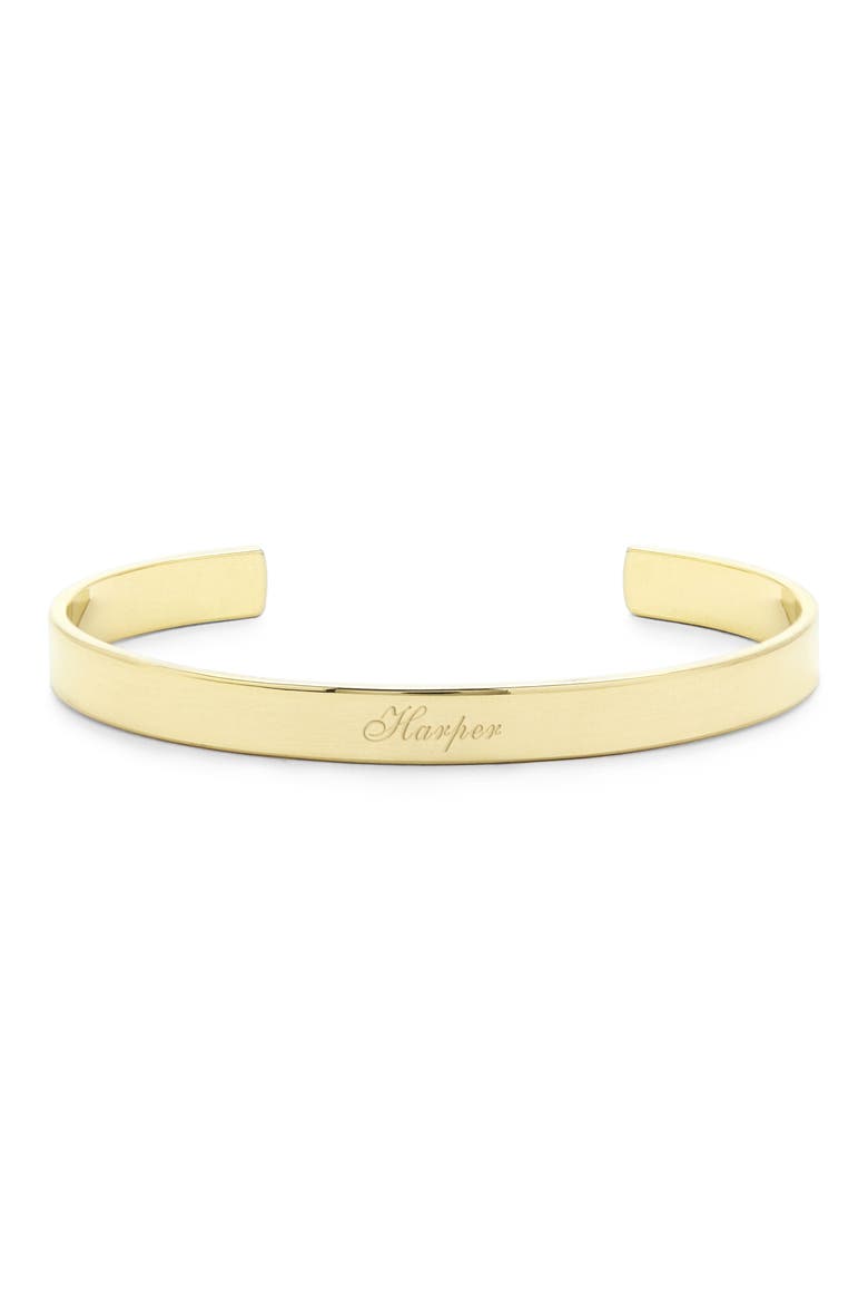 Personalized Name Cuff, Main, color, GOLD