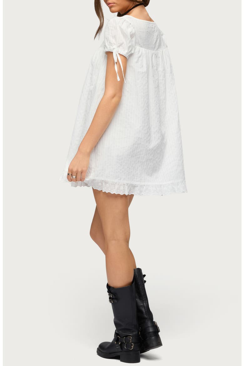 Eyelet Embroidery Minidress, Alternate, color, CREAM
