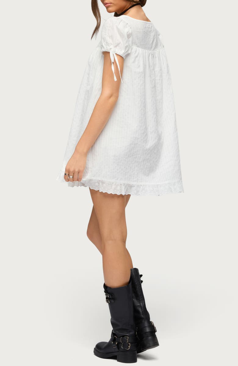 EDIKTED Eyelet Embroidery Minidress, Alternate, color, 