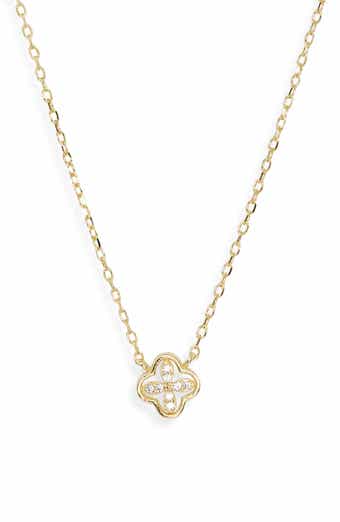 ARGENTO VIVO Cubic Zirconia Clover Pendant Necklace