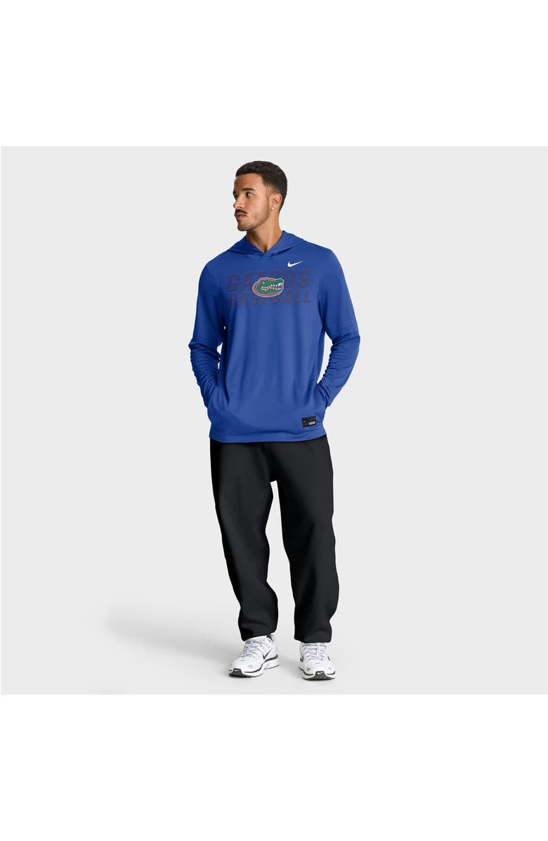 Nike Men's Nike Royal Florida Gators Dugout Dri-FIT Long Sleeve Hooded T-Shirt, Alternate, color, Royal