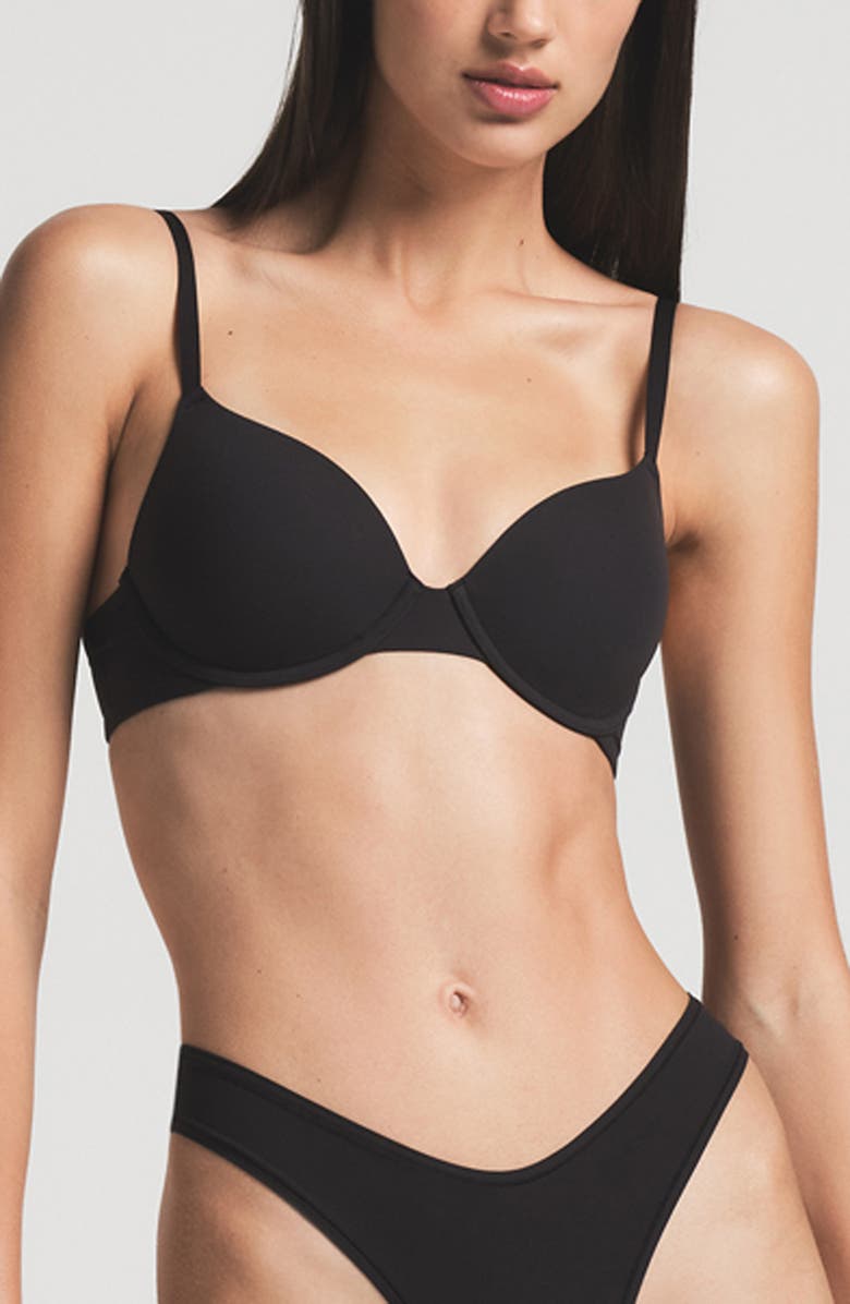 SKIMS Fits Everybody T-Shirt Bra, Main, color, Onyx