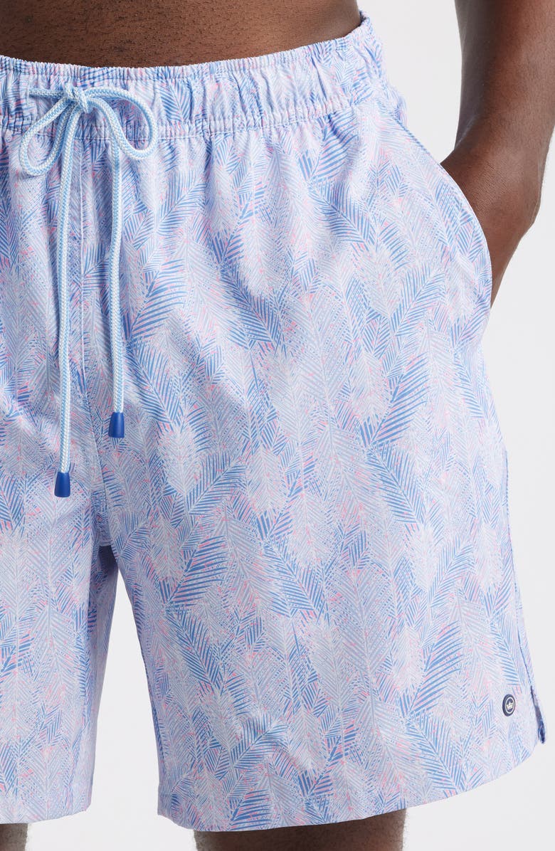 Peter Millar Sunset Palms Swim Trunks, Alternate, color, Bermuda Pink