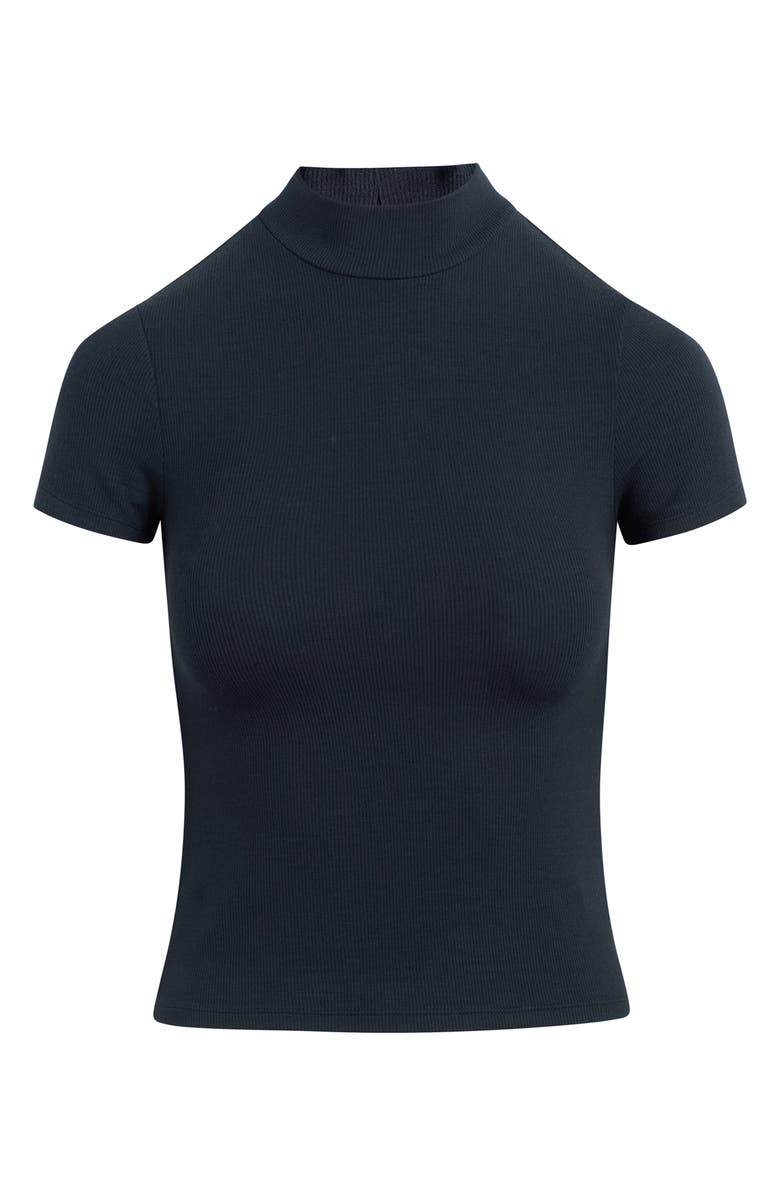 Favorite Daughter The Stockholm Mock Neck Rib Top, Alternate, color, Navy
