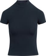 Favorite Daughter The Stockholm Mock Neck Rib Top