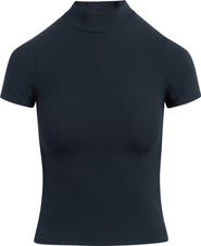 Favorite Daughter The Stockholm Mock Neck Rib Top