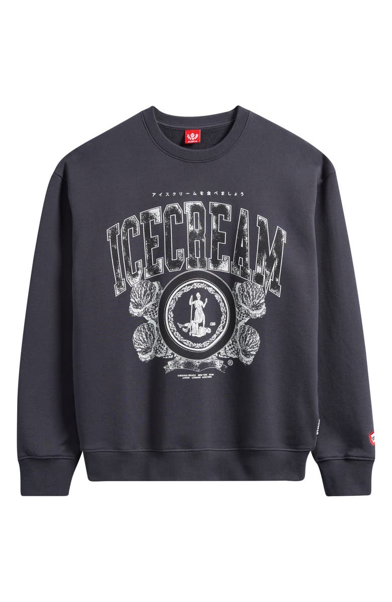 ICECREAM College Graphic Sweatshirt, Alternate, color, Charcoal
