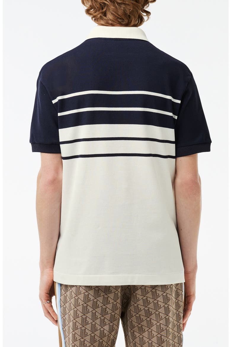 Stripe Original L.12.12 Petit Piqué Polo Sweater, Alternate, color, FARINE/ ABIMES