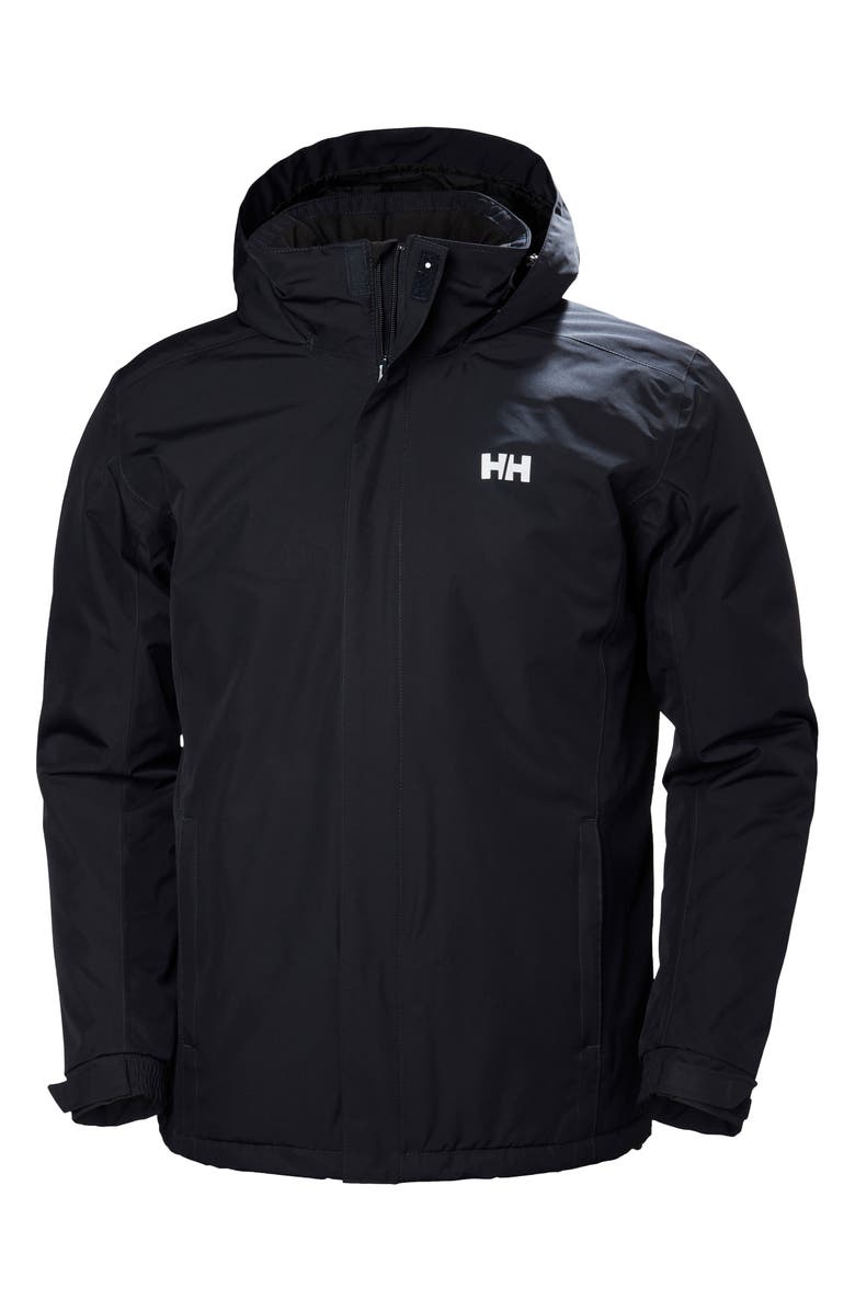 Helly Hansen Dubliner Waterproof Insulated Hooded Jacket, Main, color, Navy