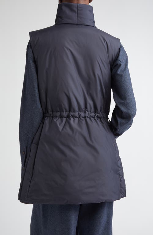 Lafayette 148 New York Recycled Tech Down Puffer Vest In Gray