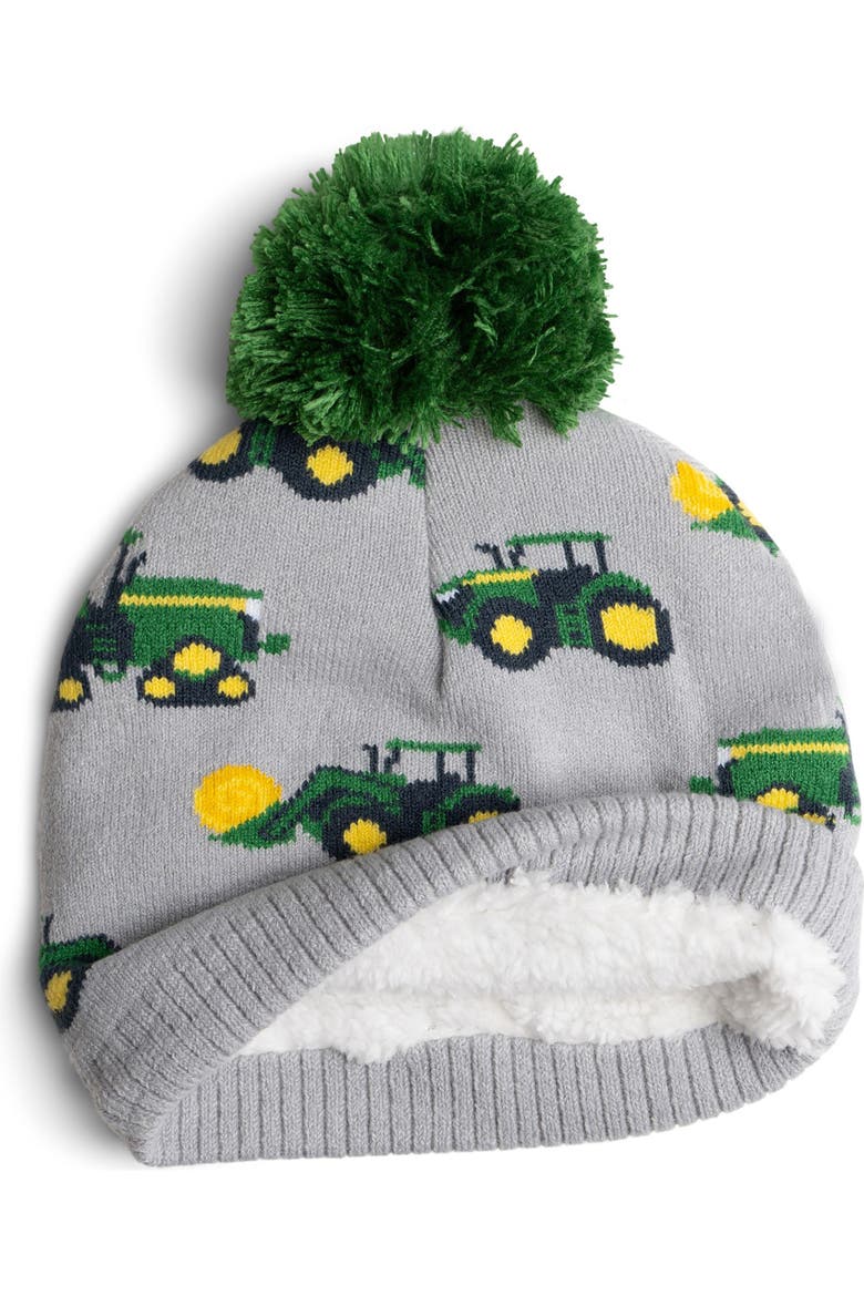 Fleece Lined Beanie Hat, Alternate, color, Cool Gray Green