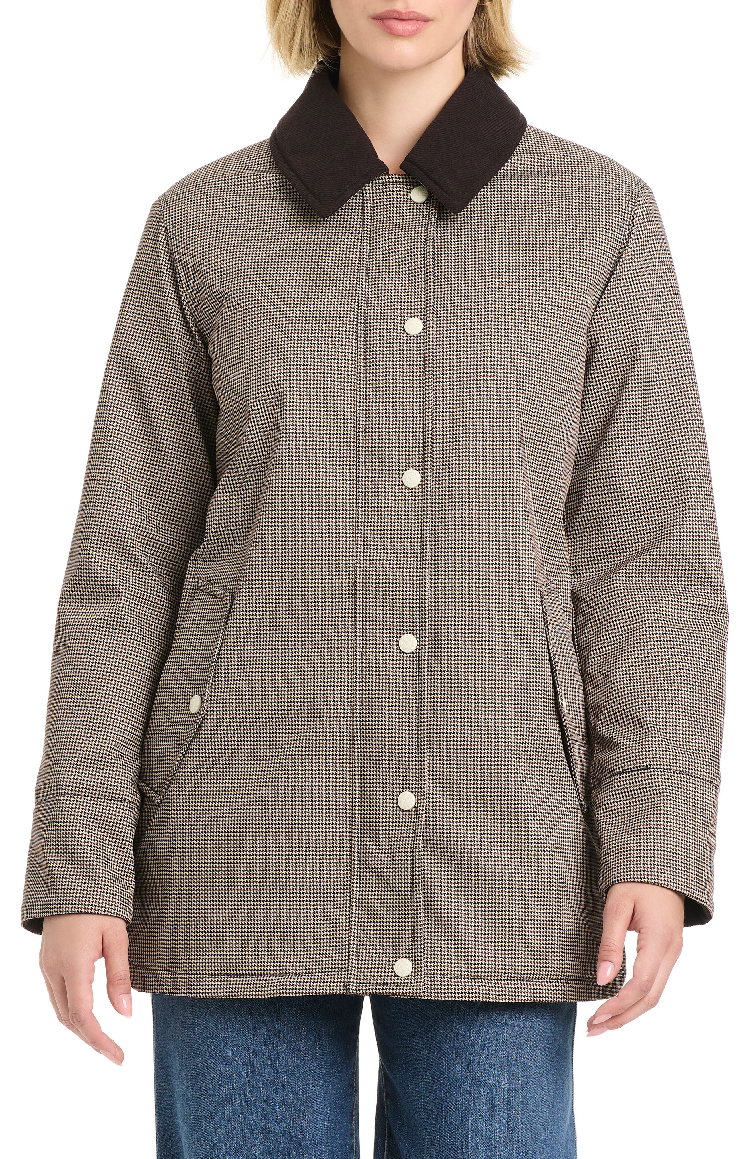 BROWN MINI HOUNDSTOOTH