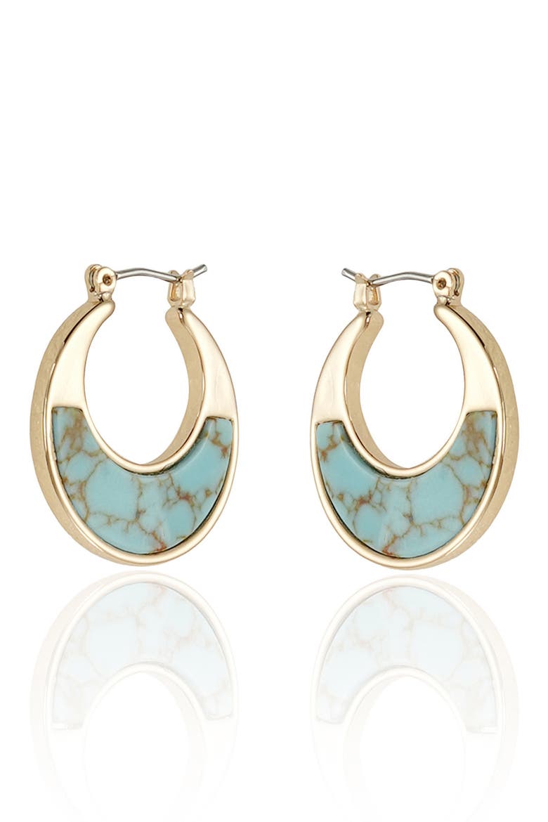 Turquoise Disc Hoop Earrings, Alternate, color, TURQUOISE