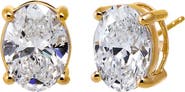 BY ADINA EDEN Lab Grown Diamond 6 Carat Oval Stud Earring