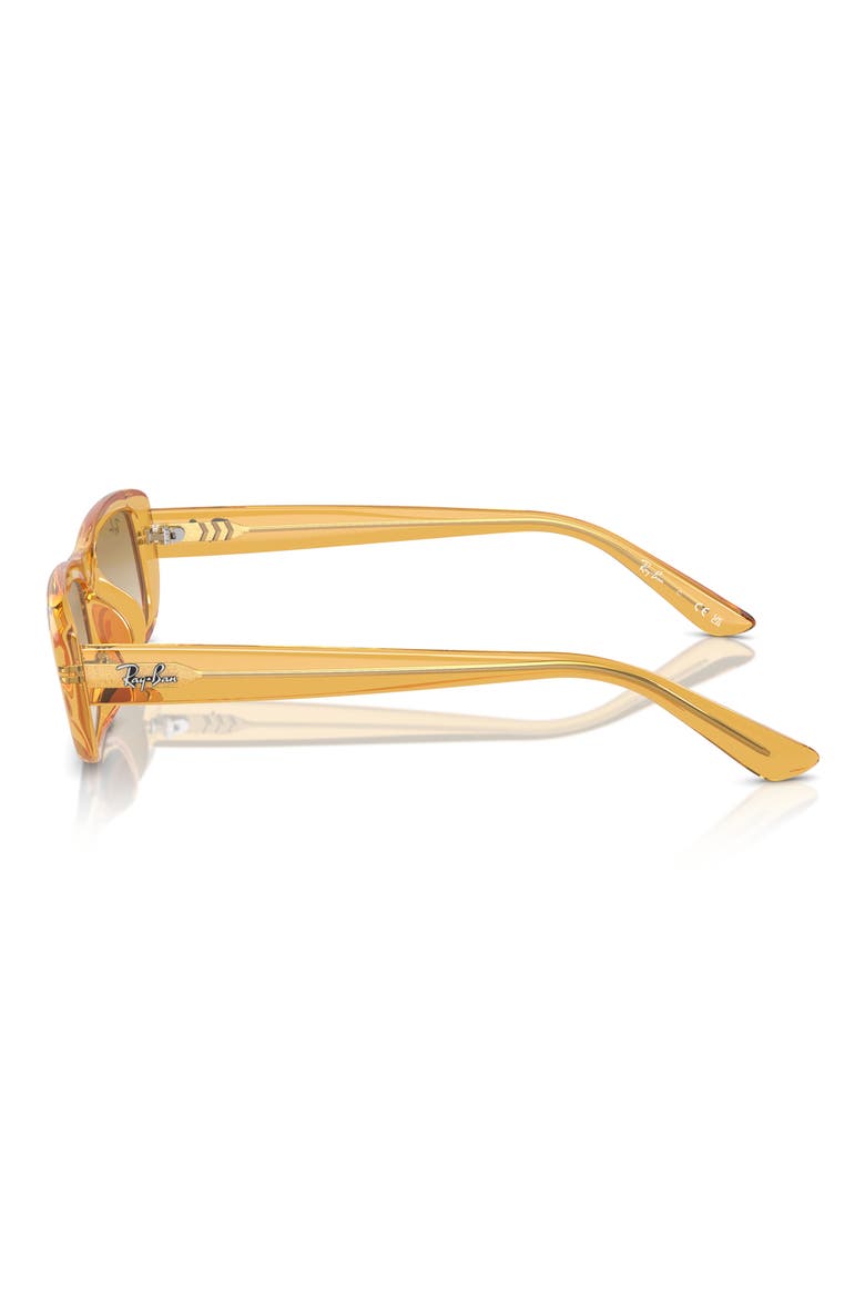 55mm Gradient Pillow Sunglasses, Alternate, color, LIGHT BROWN