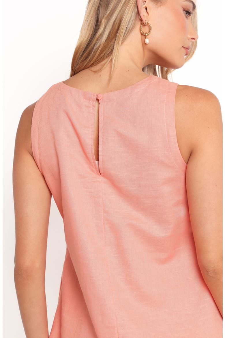 Priyanka Sleeveless Cotton & Linen Dress, Alternate, color, PEACH