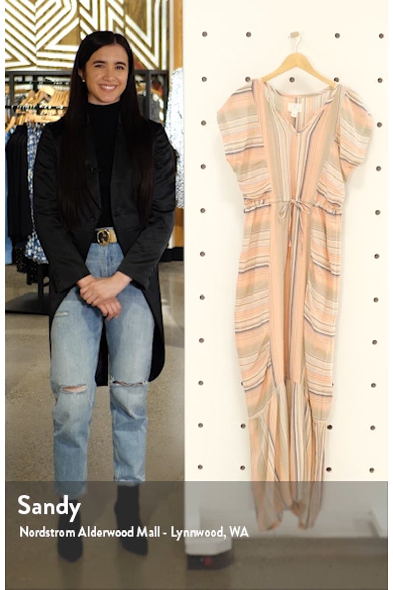 Flutter Sleeve Tie Waist Maxi Dress video