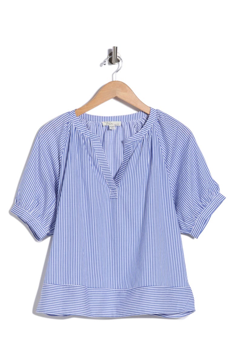 Trove New York Popover Top, Main, color, Blue Stone