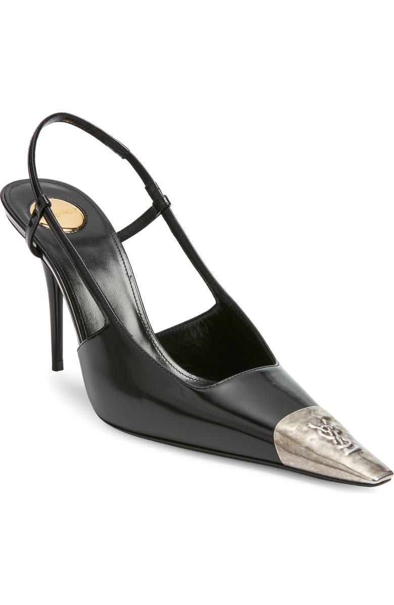 Saint Laurent Jeanne Slingback Pump, Main, color, Noir