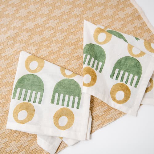 Maadili Collective Scandinavian Folk Hand Towel In Sand