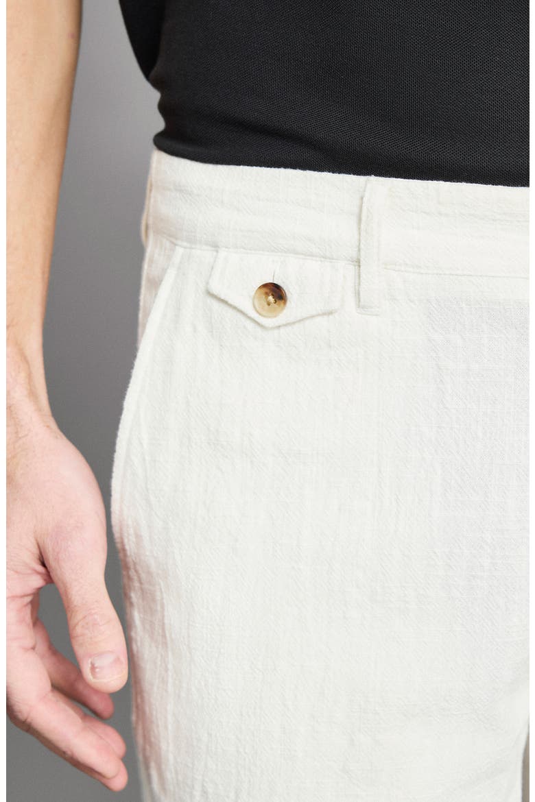Moore Slub Cotton Shorts, Alternate, color, TINTED WHITE