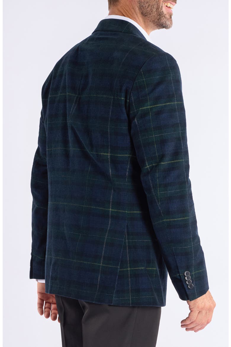 Mayfair Navy Plaid Corduroy Sport Coat, Alternate, color, NAVY