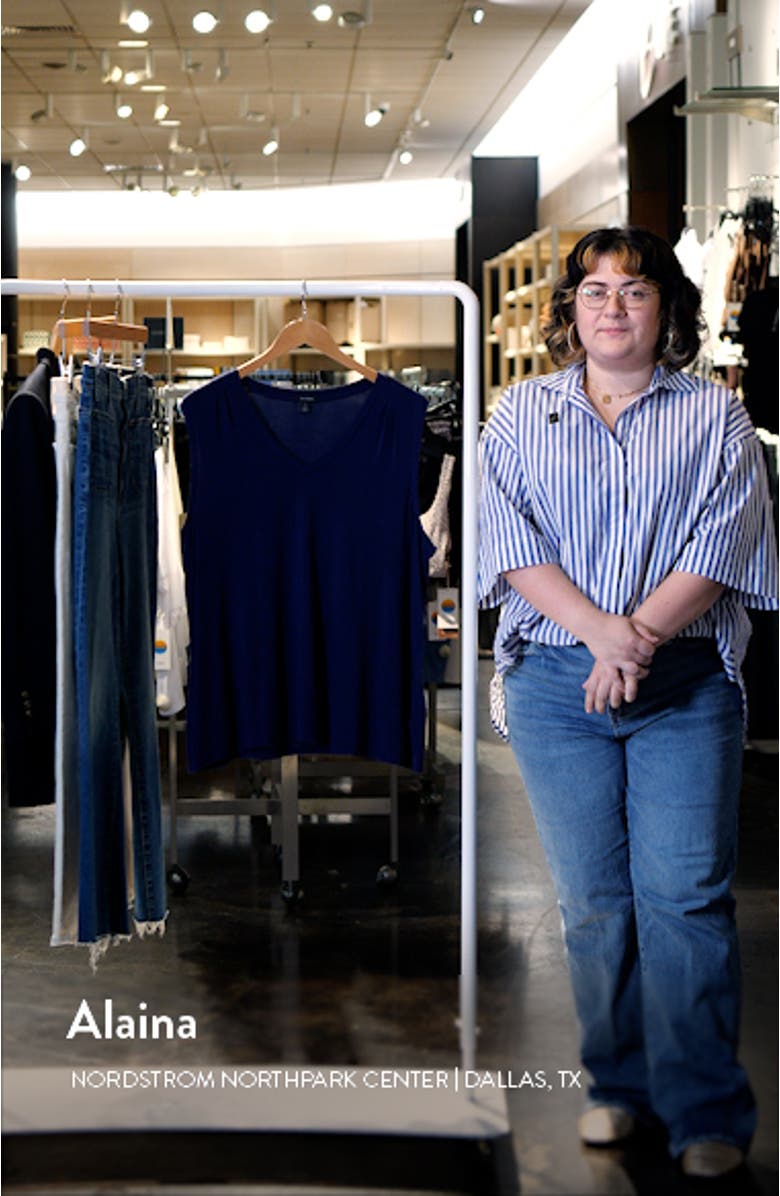 Pleat Shoulder Sleeveless Top, sales video thumbnail