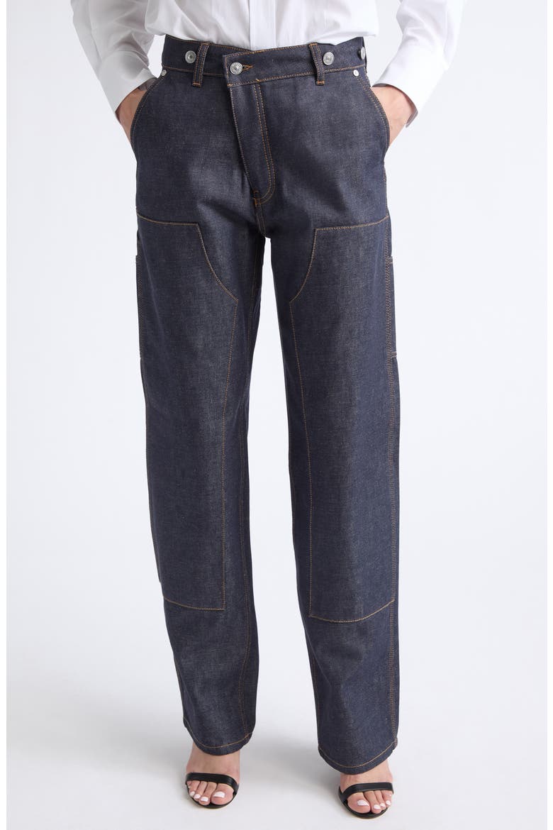 Asymmetric Panelled Wide Leg Jeans, Main, color, INDIGO