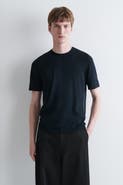 COS Contrast-tipped Silk-cotton T-shirt