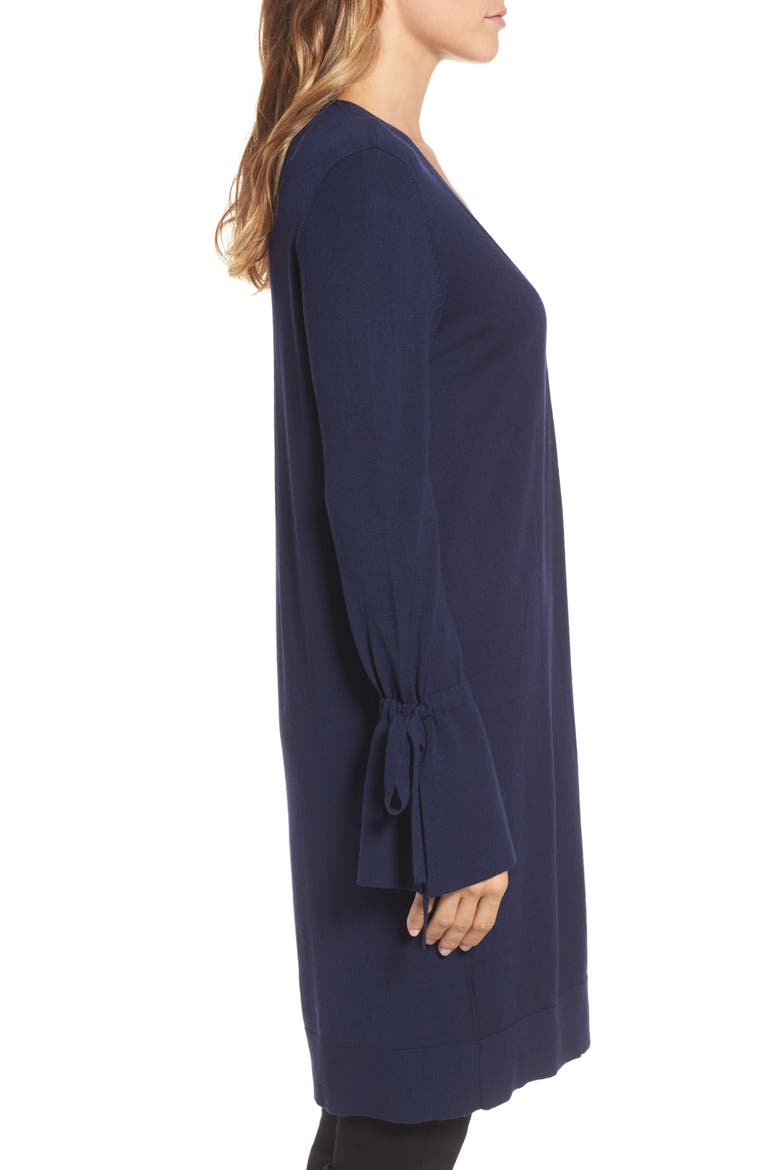 Lightweight Tie Sleeve Cardigan, Alternate, color, NAVY PEACOAT