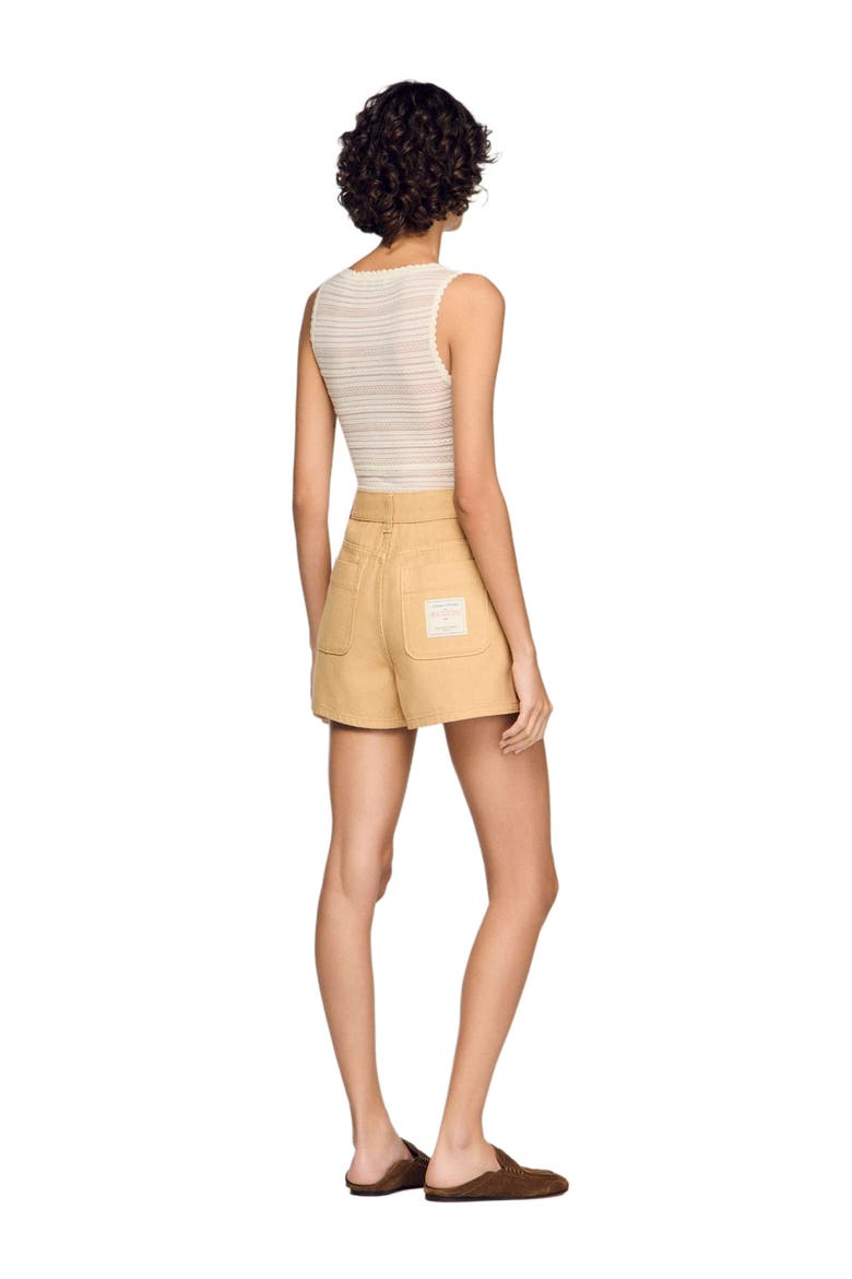 Denim shorts, Alternate, color, Beige