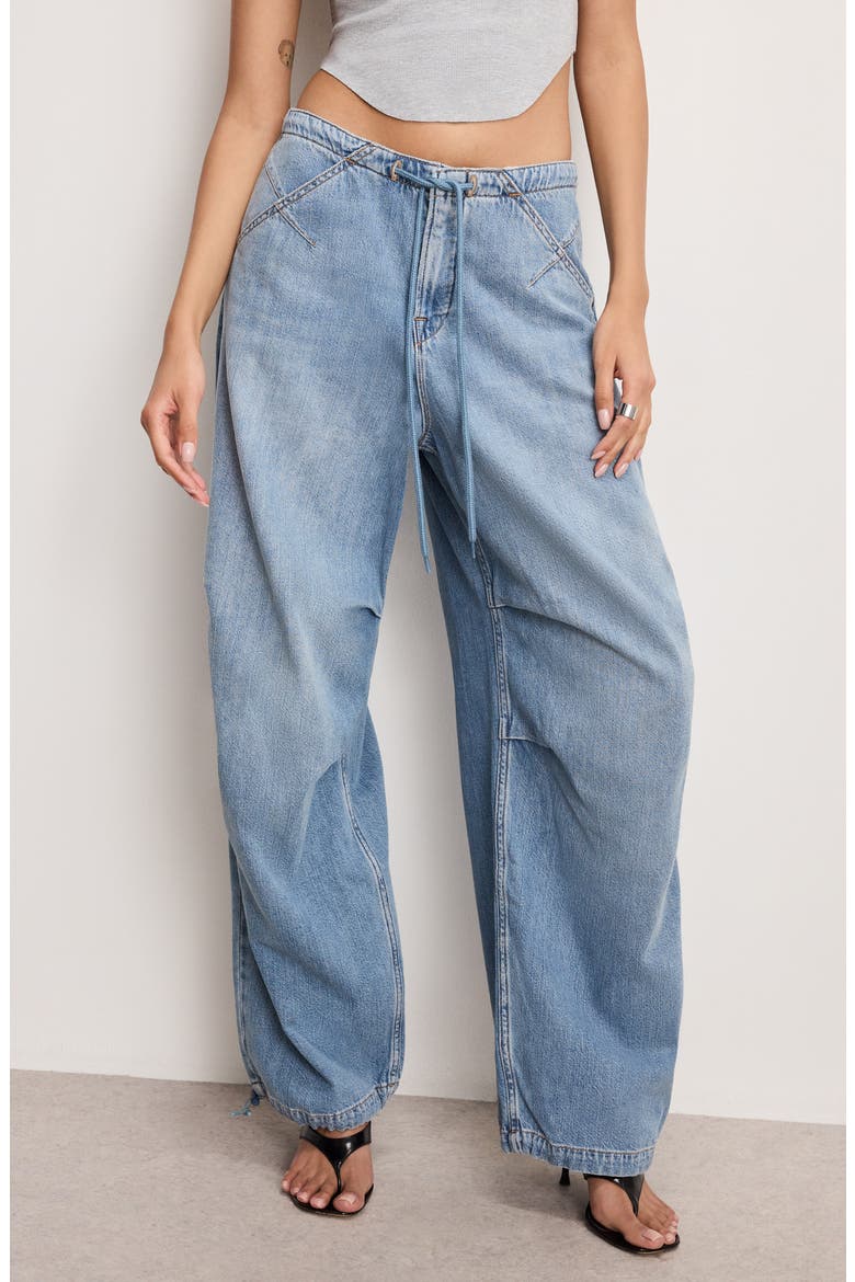 Lite Drawstring Jeans, Alternate, color, INDIGO794