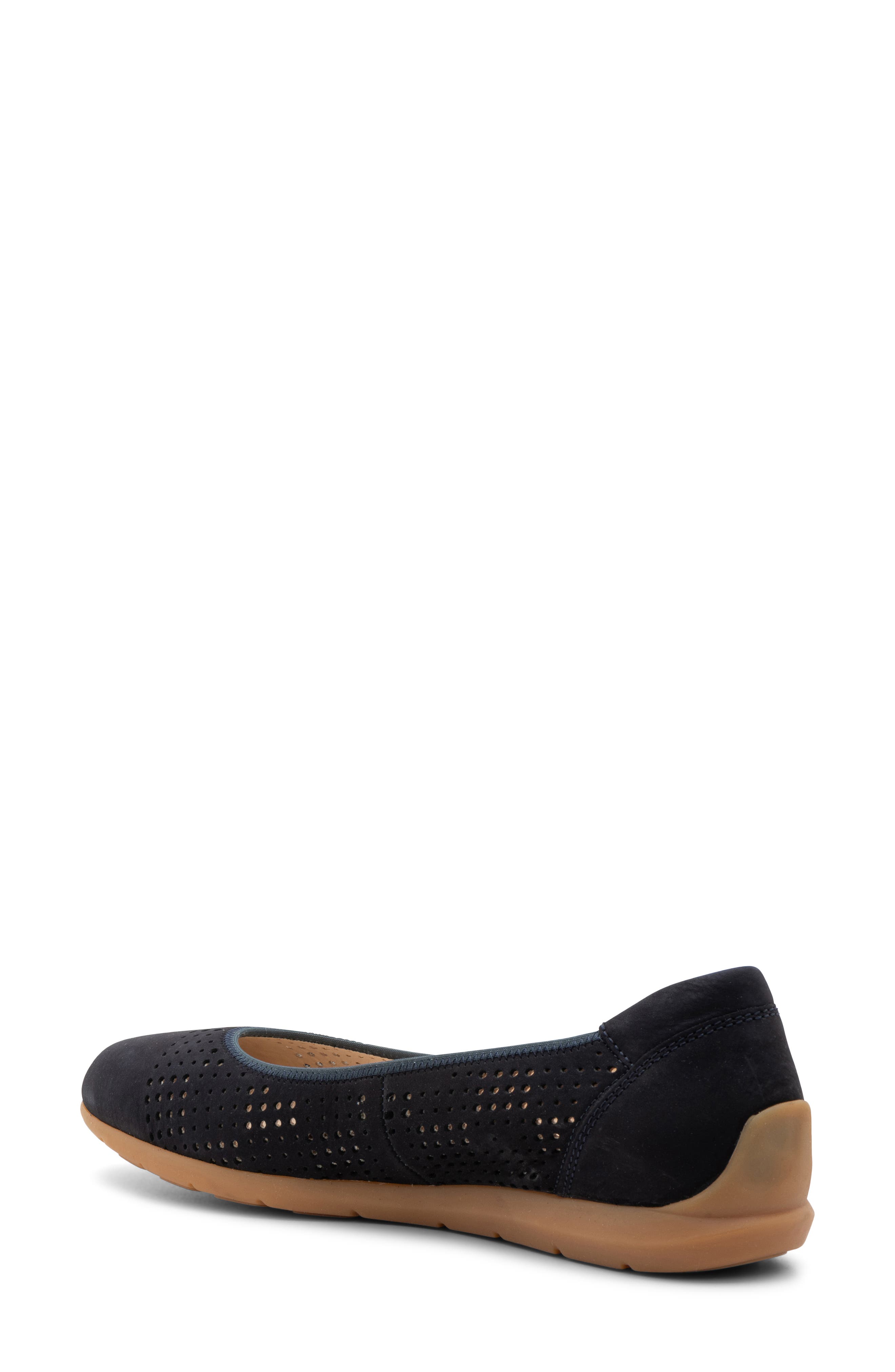 ara Sarah Perf Flat, Alternate, color, Navy