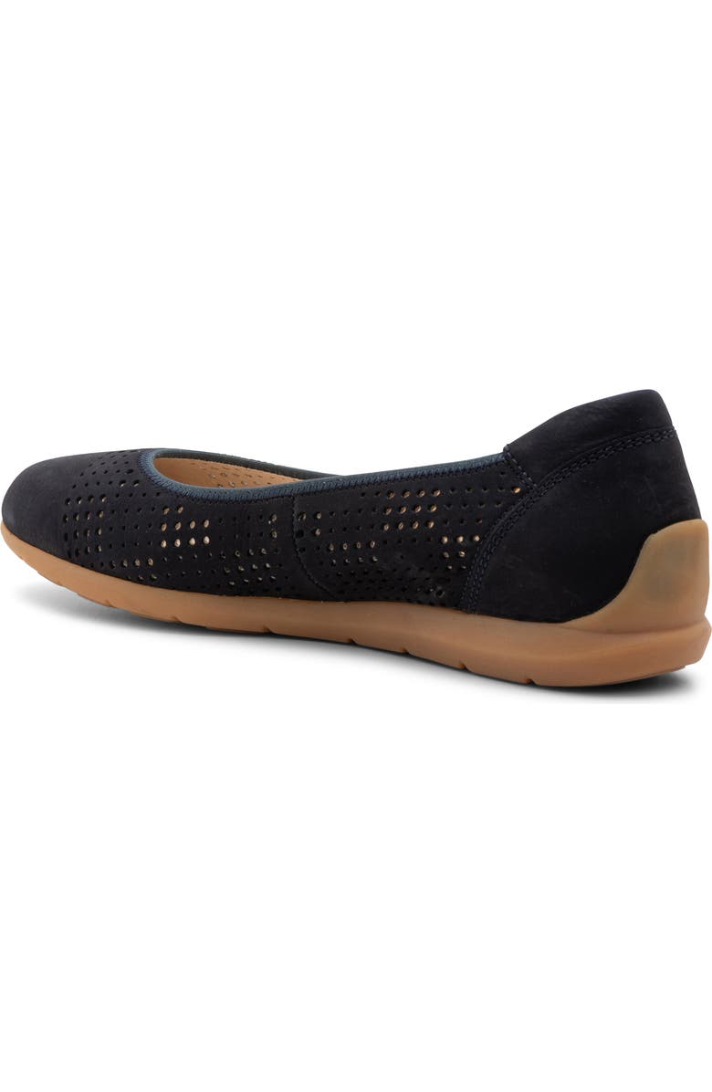 ara Sarah Perf Flat, Alternate, color, Navy