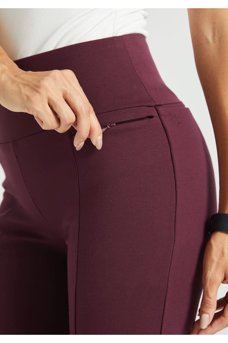 Power Down DPYP Dress Pant Yoga Pants Flare Leg, Alternate, color, Burgundy