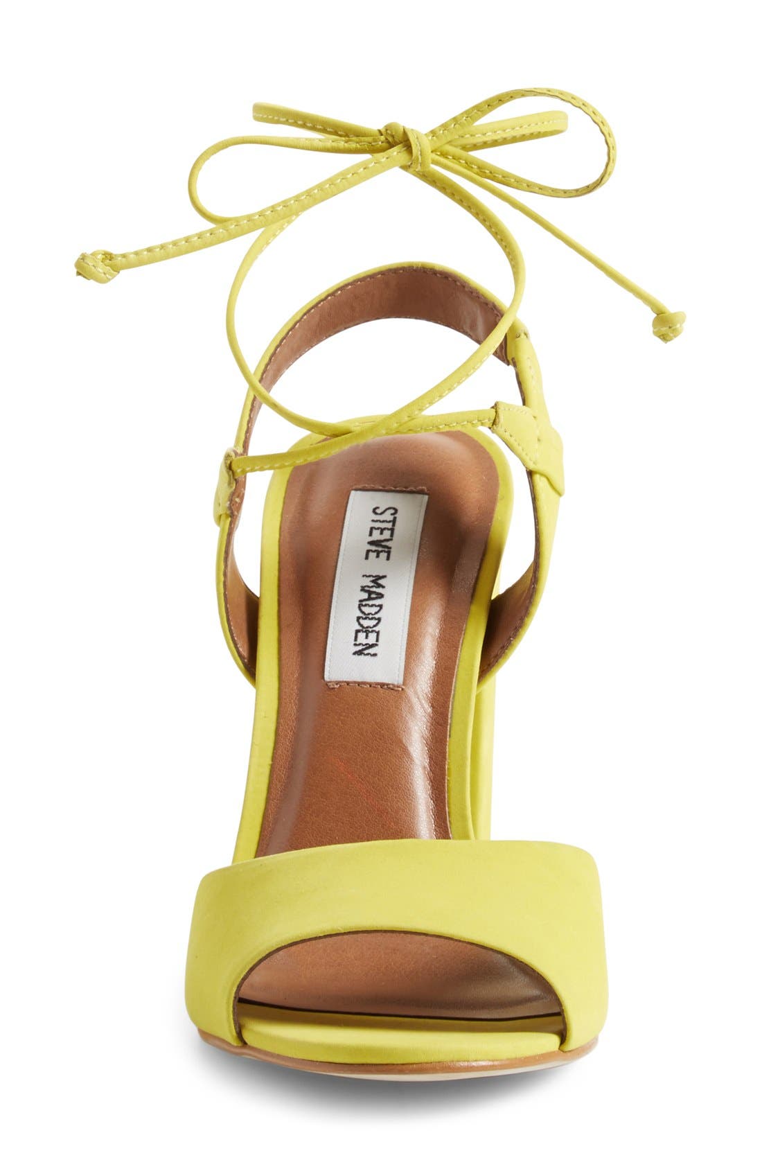 'Serrina' Block Heel Lace Up Sandal, Alternate, color, YELLOW NUBUCK