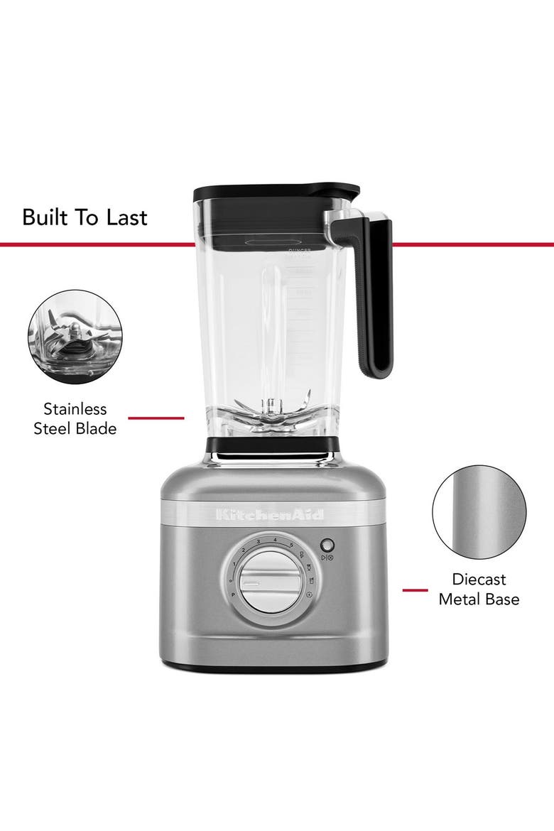 K400 Variable Speed Blender with Tamper, Alternate, color, Contour Silver