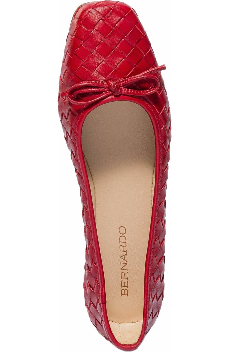 Bernardo Footwear Gwynn Woven Ballet Flat, Alternate, color, Red
