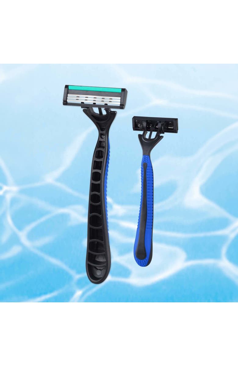 PURSONIC Mario Lopez 6 Disposable Razors, Alternate, color, Blue