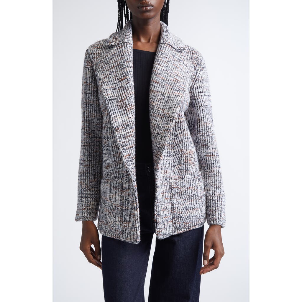 Missoni Marled Sweater Knit Jacket In Gray