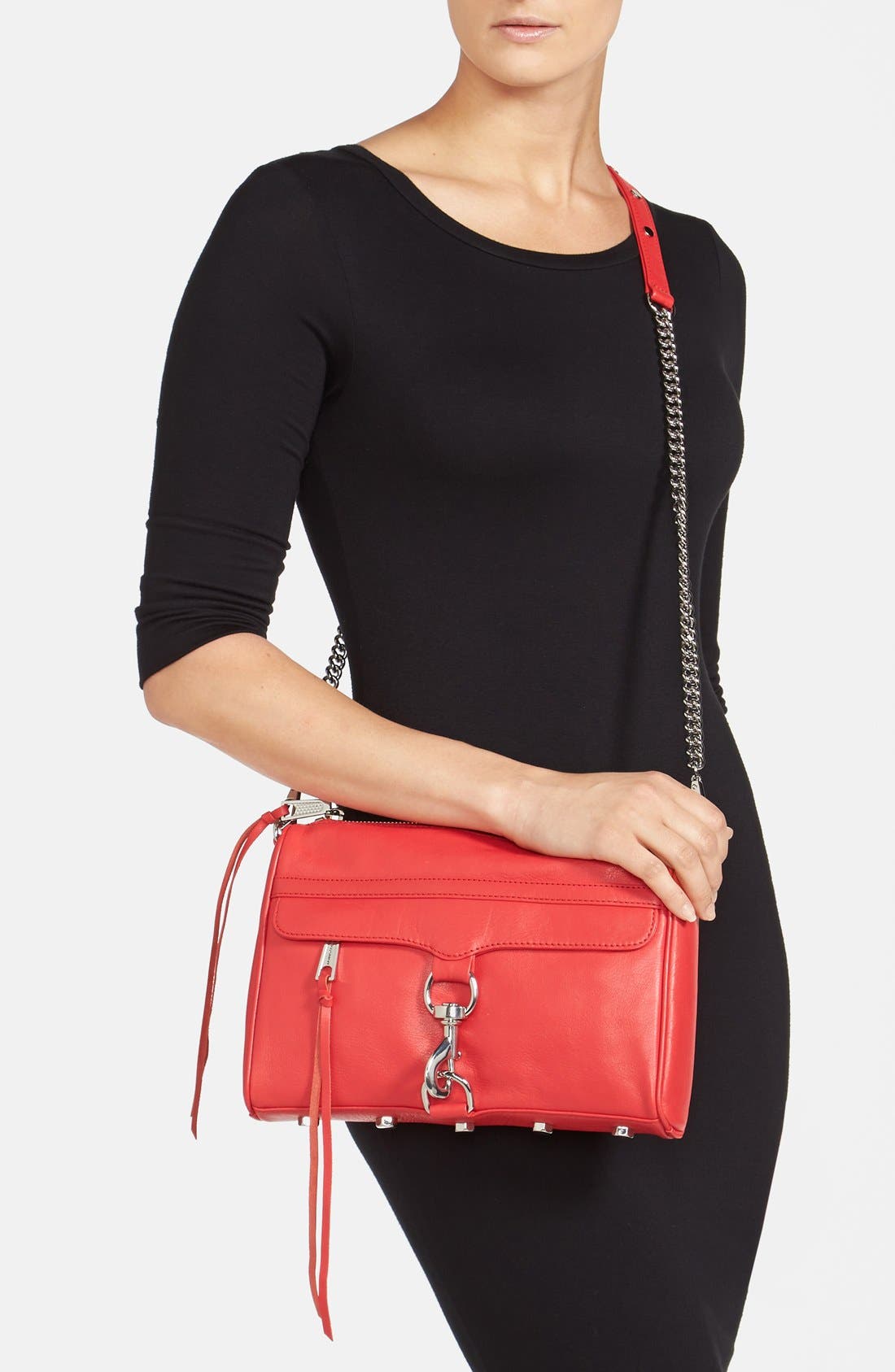 'MAC' Convertible Crossbody Bag, Alternate, color, POPPY RED