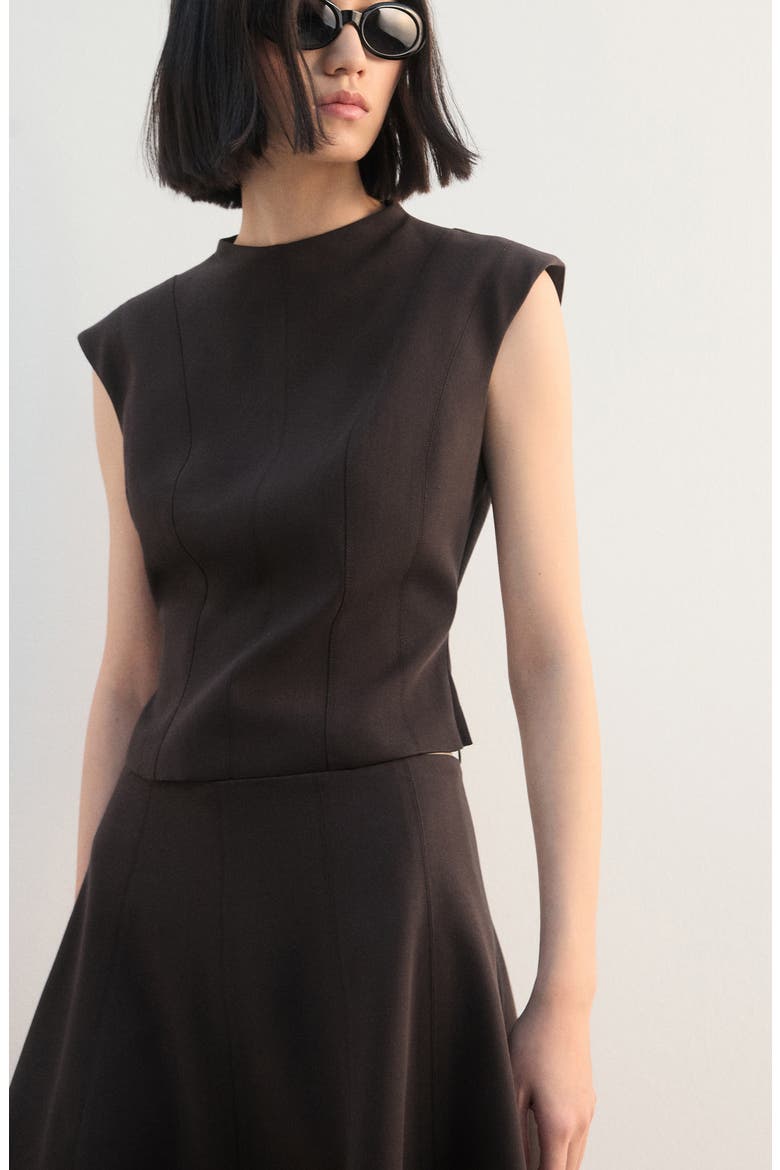 A-Line Miniskirt, Alternate, color, CHOCOLATE