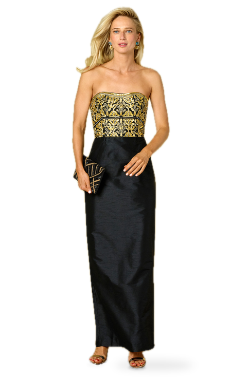 Cornelia Strapless Gown With Embellished Bodice