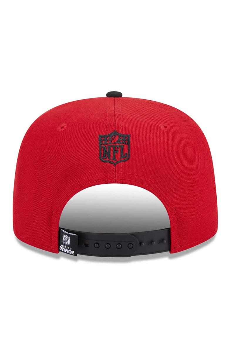 New Era Men's New Era Scarlet/Black San Francisco 49ers 2024 Inspire Change A-Frame 9FIFTY Snapback Hat, Alternate, color, 