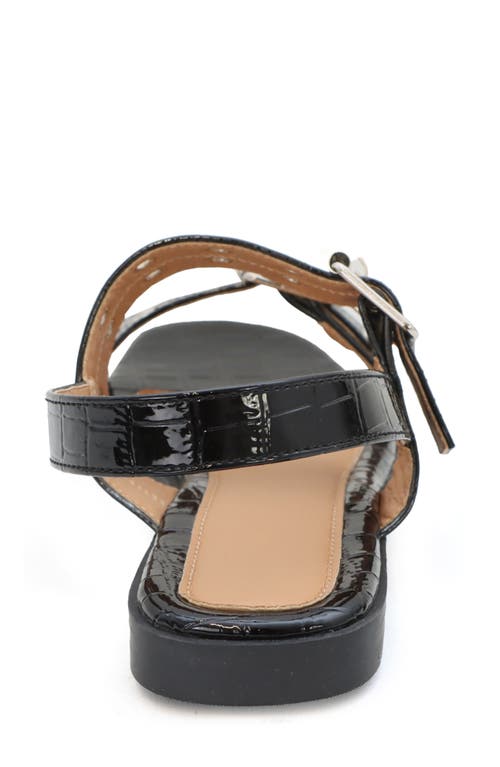 Yoki Holly Grommet Slingback Sandal In Black