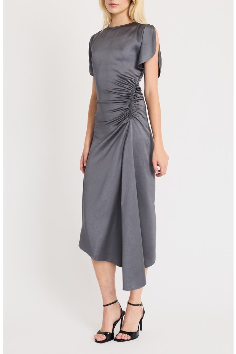 Short Sleeve Asymmetric Draped Midi Dress, Alternate, color, EIFFEL TOWER