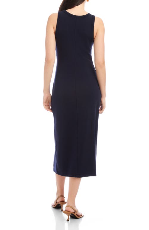 Fifteen Twenty Maddie Side Knot Midi Dress In Navy
