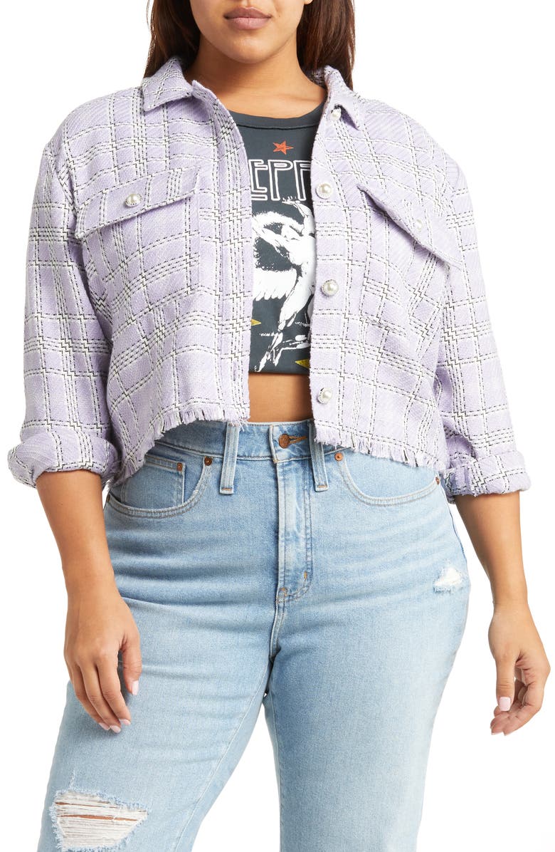 BP. Fringe Tweed Jacket, Main, color,